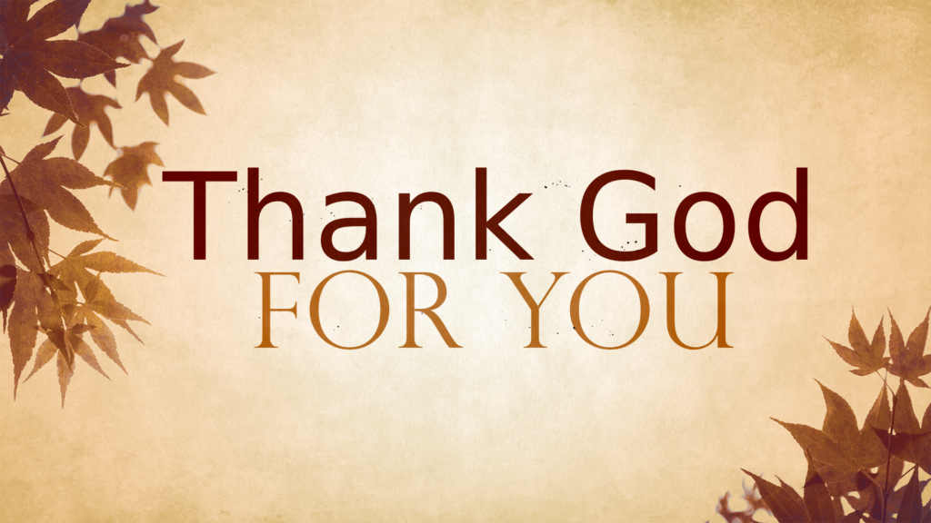 Thank God for You